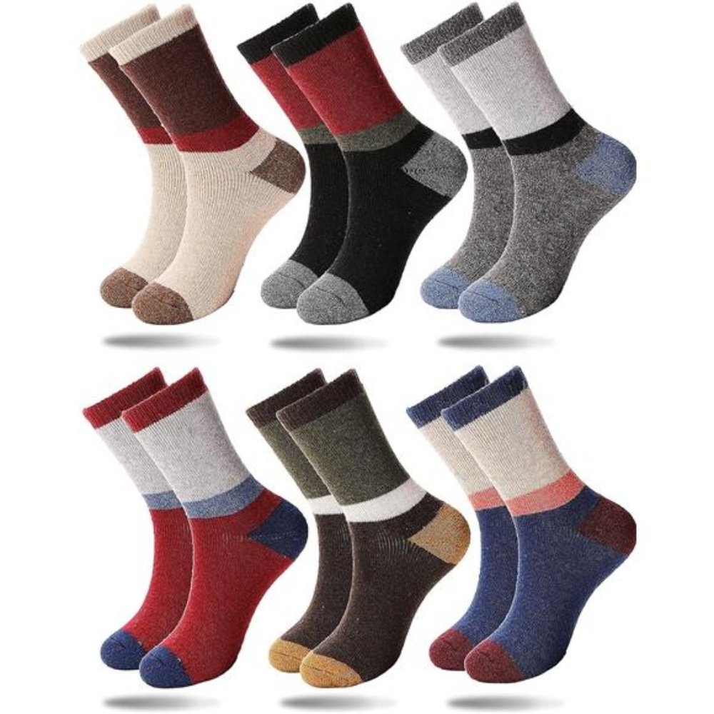 6 Pairs Kids Wool Socks Warm Winter Thick Heavy Thermal Socks